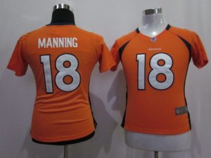 women nike denver broncos #18 manning orange jersey