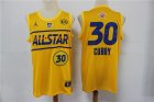 Warriors #30 Stephen Curry Yellow 2021 NBA All-Star Jordan Brand Swingman Jersey