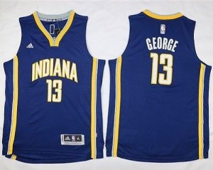 Youth Indiana Pacers #13 Paul George Navy Blue Stitched NBA Jersey