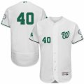 Mens Majestic Washington Nationals #40 Wilson Ramos White Celtic Flexbase Authentic Collection MLB Jersey
