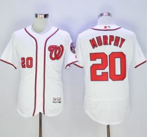 Washington Nationals #20 Daniel Murphy White Flexbase Authentic Collection Stitched Baseball Jersey