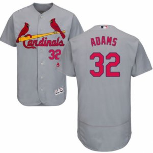 Mens Majestic St. Louis Cardinals #32 Matt Adams Grey Flexbase Authentic Collection MLB Jersey