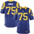 Mens Nike Los Angeles Rams #75 Deacon Jones Elite Royal Blue Alternate NFL Jersey