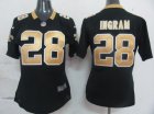 Women Nike New Orleans Saints #28 Ingram black Jersey