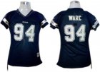 dallas cowboys 94 ware womens field flirt fashion jerseys blue