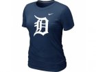 Women MLB Detroit Tigers Heathered D.Blue Nike Blended T-Shirt