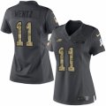 Women's Nike Philadelphia Eagles #11 Carson Wentz Limited Black 2016 Salute to Service NFL Jersey