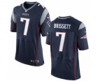 Mens Nike New England Patriots #7 Jacoby Brissett Elite Navy Blue Team Color NFL Jersey