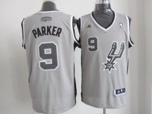 nba san antonio spurs #9 tony parker grey[revolution 30 swingman]