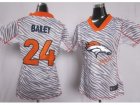 Nike Women Denver Broncos #24 Champ Bailey FEM FAN Zebra Jerseys