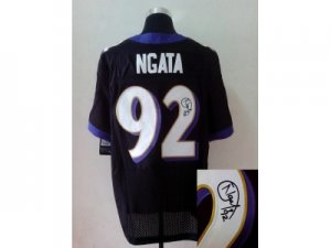 Nike NFL baltimore ravens #92 Haloti Ngata black Jerseys(signature Elite)