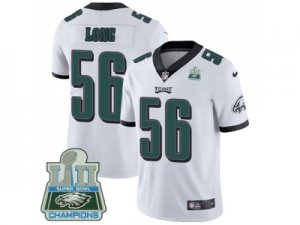 Youth Nike Philadelphia Eagles #56 Chris Long White Super Bowl LII Champions Stitched NFL Vapor Untouchable Limited Jersey