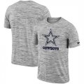 Dallas Cowboys Heathered Black Sideline Legend Velocity Travel Performance T Shirt