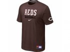 Cincinnati Reds Brown Nike Short Sleeve Practice T-Shirt