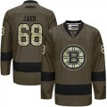 Boston Bruins #68 Jaromir Jagr Green Salute to Service Stitched NHL Jersey