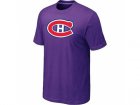 NHL Montreal Canadiens Big & Tall Logo Purple T-Shirt