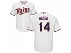 Youth Minnesota Twins #14 Kent Hrbek White Cool Base Stitched MLB Jersey