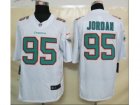 Nike NFL Miami Dolphins #95 Dion Jordan white Jerseys[Limited]