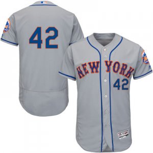 2016 Men New York Mets #42 Jackie Robinson Majestic Gray Authentic Collection Flexbase Jersey