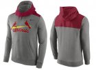 Mens St.Louis Cardinals Nike Gray Cooperstown Collection Hybrid Pullover Hoodie
