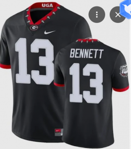 Mens Georgia Bulldogs #13 Stetson Bennett IV 2022 Black alternate Collegejersey