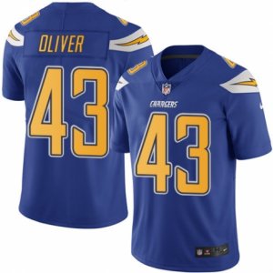 Youth Nike San Diego Chargers #43 Branden Oliver Limited Electric Blue Rush NFL Jersey