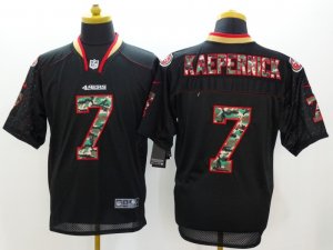 Nike San Francisco 49ers #7 Kaepernick Black jerseys(Elite Camo Fashion)