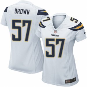 Women\'s Nike San Diego Chargers #57 Jatavis Brown Limited White NFL Jersey