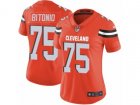 Women Nike Cleveland Browns #75 Joel Bitonio Vapor Untouchable Limited Orange Alternate NFL Jersey
