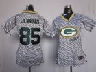 Nike Women Green Bay Packers #85 Greg Jennings Womens FEM FAN Zebra Jerseys