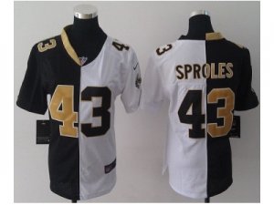 Nike Womens New Orleans Saints #43 sproles white-black jerseys[Elite split]