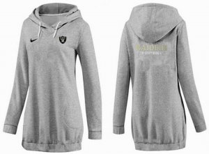 Women Oakland Raiders Logo Pullover Hoodie-035