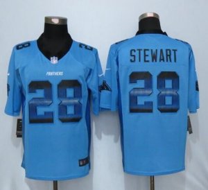 Nike Carolina Panthers #28 Jonathan Stewart Blue Alternate Men\'s Stitched NFL Limited Strobe Jersey