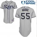 mlb Tampa Bay Rays #55 Moore DK grey(cool base)