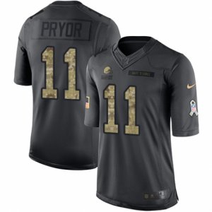 Men\'s Nike Cleveland Browns #11 Terrelle Pryor Limited Black 2016 Salute to Service NFL Jersey