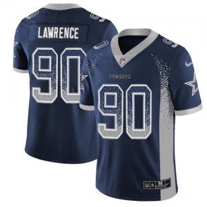 Nike Cowboys #90 DeMarcus Lawrence Navy Drift Fashion Limited Jersey