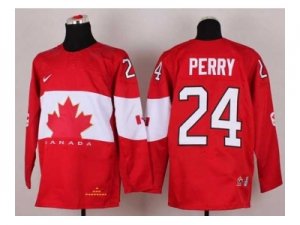 nhl jerseys team canada #24 perry red[2014 winter olympics]