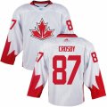 Youth Adidas Team Canada #87 Sidney Crosby Authentic White Home 2016 World Cup Ice Hockey Jersey