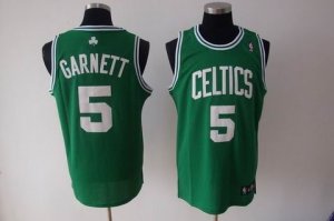 nba boston celtics #5 garnett regular green