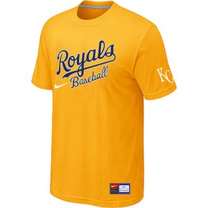 MLB Kansas City Royals Yellow Nike Short Sleeve Practice T-Shirt