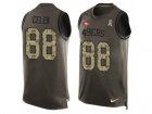 Mens Nike San Francisco 49ers #88 Garrett Celek Limited Green Salute to Service Tank Top NFL Jersey