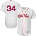 2016 Men Boston Red Sox #34 David Ortiz Majestic White Flexbase Authentic Collection Player Jersey