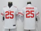 Nike 49ers #25 Richard Sherman White Women Vapor Untouchable Limited Jersey