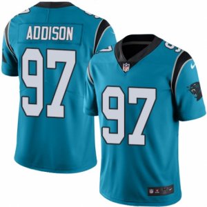 Mens Nike Carolina Panthers #97 Mario Addison Limited Blue Rush NFL Jersey