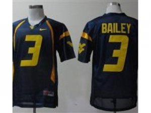 Ncaa West Virginia Mountaineers Stedman Bailey #3 Blue College Football Jerseys