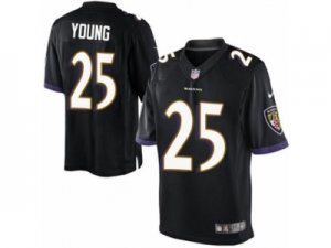 Mens Nike Baltimore Ravens #25 Tavon Young Limited Black Alternate NFL Jersey