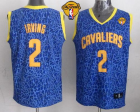 NBA Cleveland Cavaliers #2 Kyrie Irving Blue Crazy Light The Finals Patch Stitched Jerseys