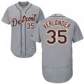 2016 Men Detroit Tigers #35 Justin Verlander Majestic Gray Flexbase Authentic Collection Player Jersey