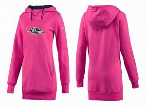 Women Baltimore Ravens Logo Pullover Hoodie-078