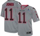 Nike Falcons #11 Julio Jones Lights Out Grey With Hall of Fame 50th Patch NFL Elite Jersey